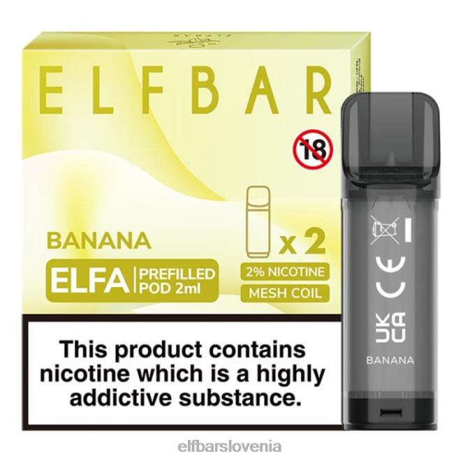 elfbar elfa napolnjena kapsula - 2 ml - 20 mg (2 paketa) 42VJN105 banana