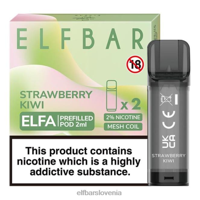 elfbar elfa napolnjena kapsula - 2 ml - 20 mg (2 paketa) 42VJN107 jagodni kivi