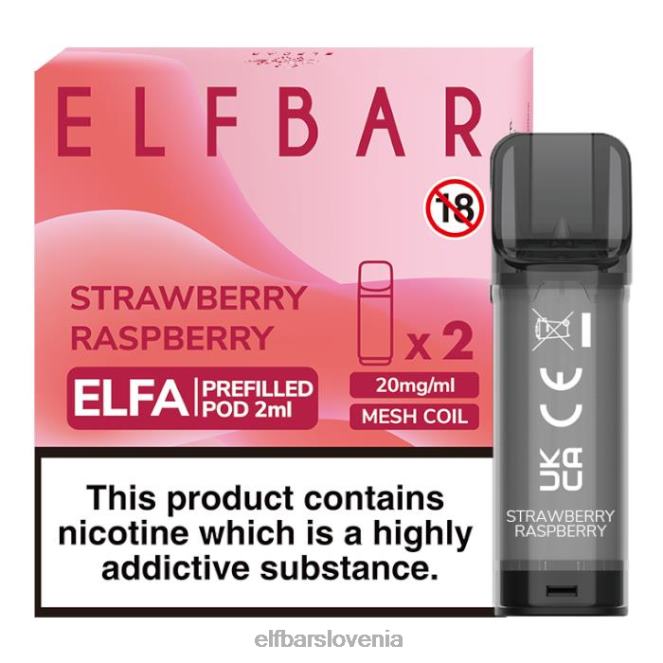 elfbar elfa napolnjena kapsula - 2 ml - 20 mg (2 paketa) 42VJN112 jagoda malina