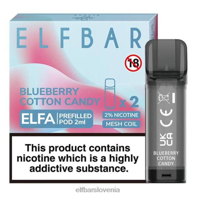 elfbar elfa napolnjena kapsula - 2 ml - 20 mg (2 paketa) 42VJN116 jabolko breskev