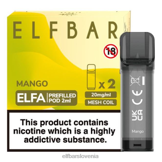 elfbar elfa napolnjena kapsula - 2 ml - 20 mg (2 paketa) 42VJN118 mango