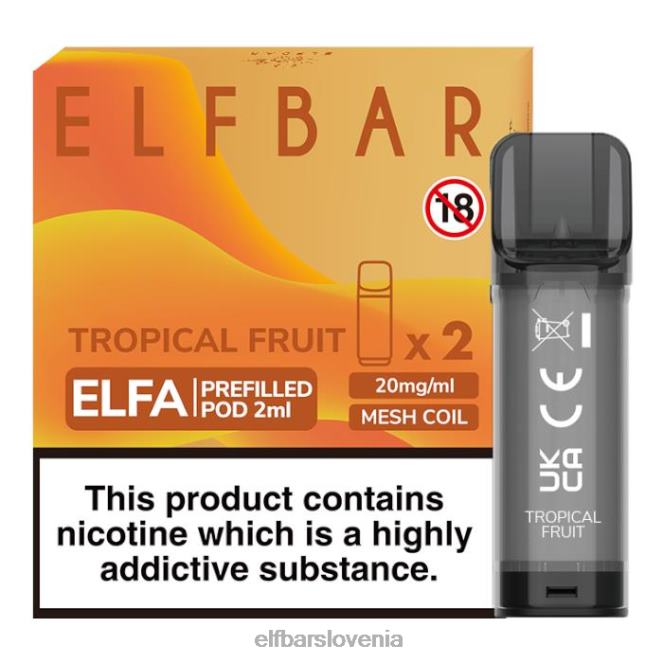 elfbar elfa napolnjena kapsula - 2 ml - 20 mg (2 paketa) 42VJN120 tropsko sadje