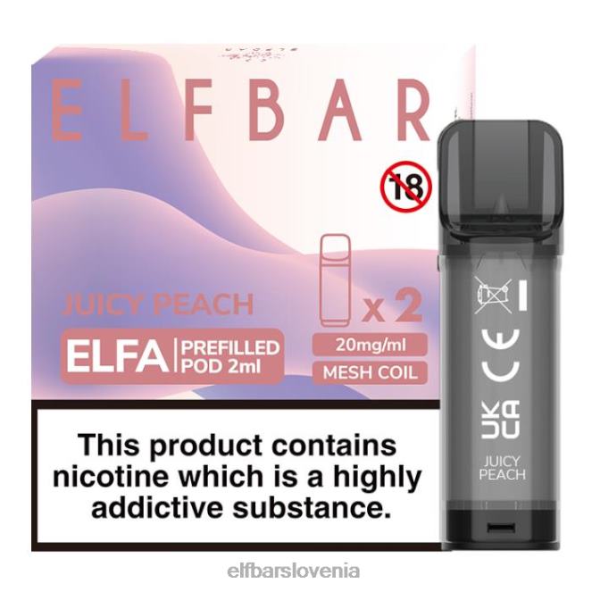 elfbar elfa napolnjena kapsula - 2 ml - 20 mg (2 paketa) 42VJN125 sočna breskev