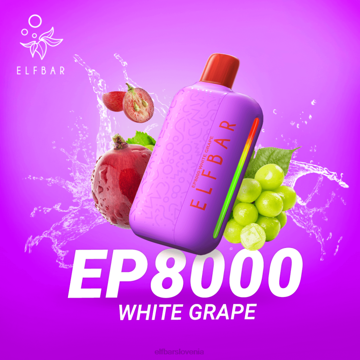 ELFBAR Vape za enkratno uporabo new ep8000 puffs belo grozdje 80DD673