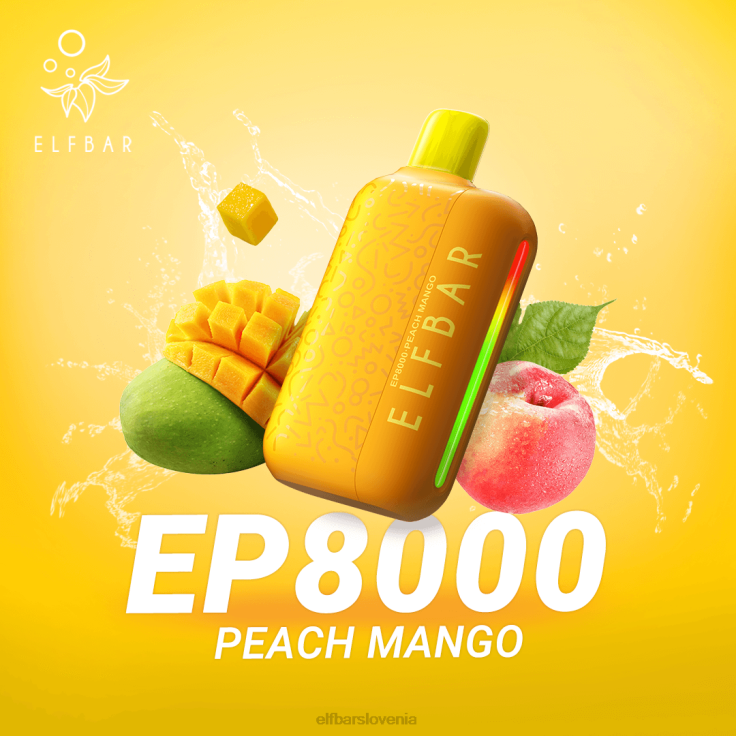ELFBAR Vape za enkratno uporabo new ep8000 puffs breskev mango 80DD674