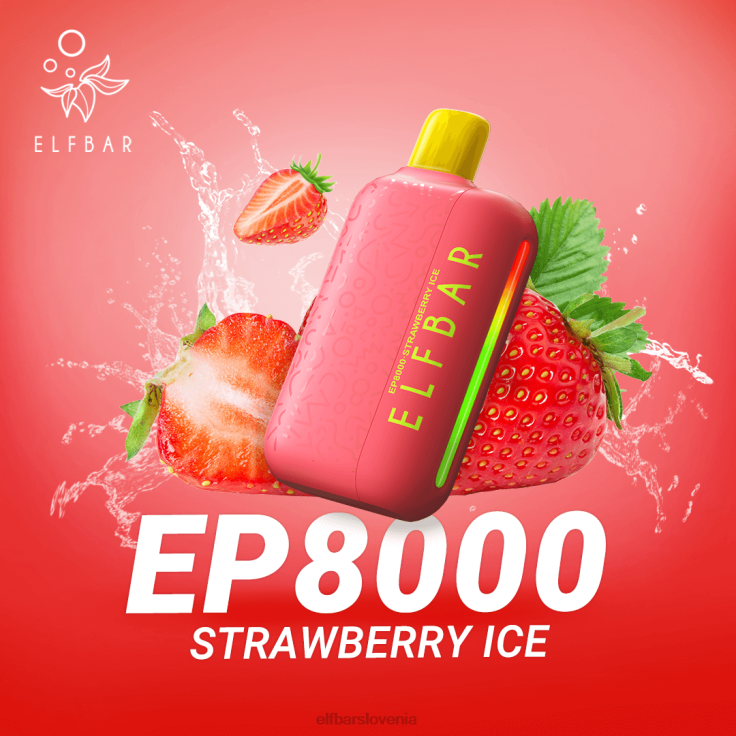 ELFBAR Vape za enkratno uporabo new ep8000 puffs jagodni led 80DD676