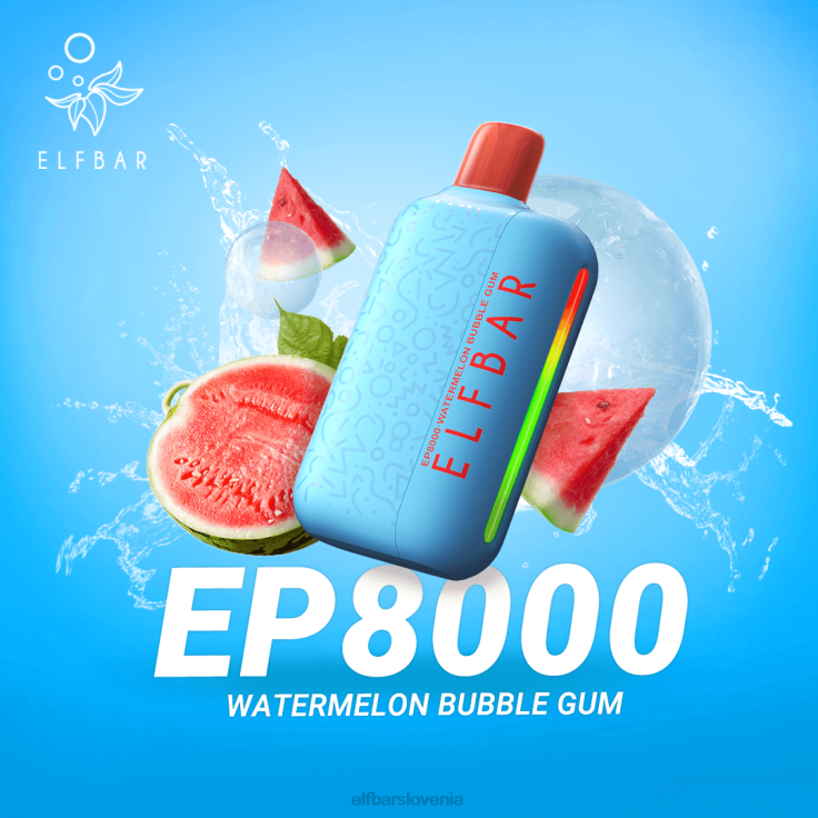 ELFBAR Vape za enkratno uporabo new ep8000 puffs žvečilni gumi iz lubenice 80DD666