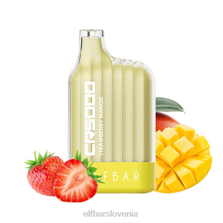 ELFBAR cr5000 vape za enkratno uporabo 5000 vpihov jagodni mango 80DD633