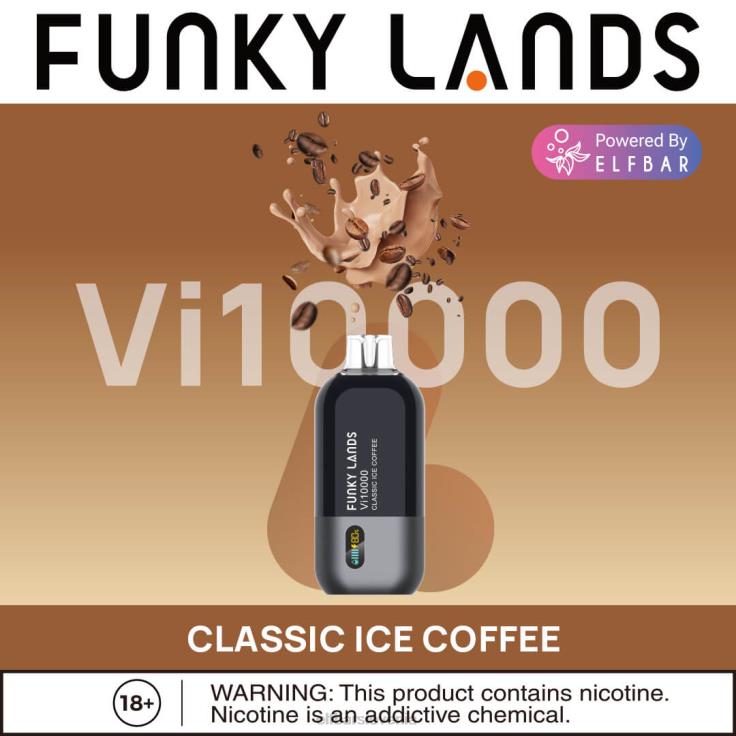 ELFBAR funky lands najboljši okus za enkratno uporabo vape vi10000 ledena serija klasična ledena kava 80DD6155