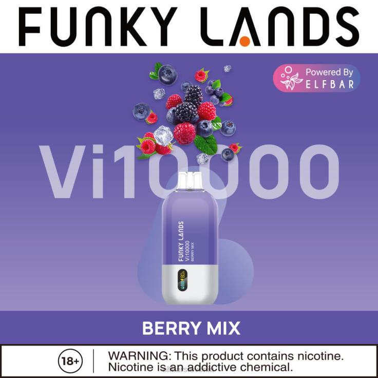 ELFBAR funky lands vape za enkratno uporabo vi10000 puffs borovničev led 80DD6158