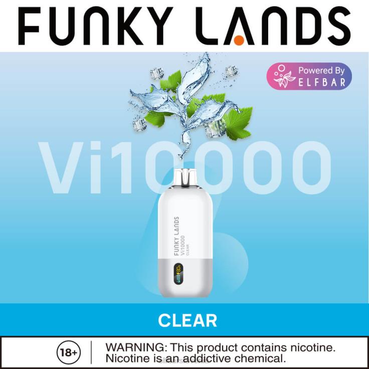 ELFBAR funky lands vape za enkratno uporabo vi10000 puffs brusnični grozdni duo led 80DD6165