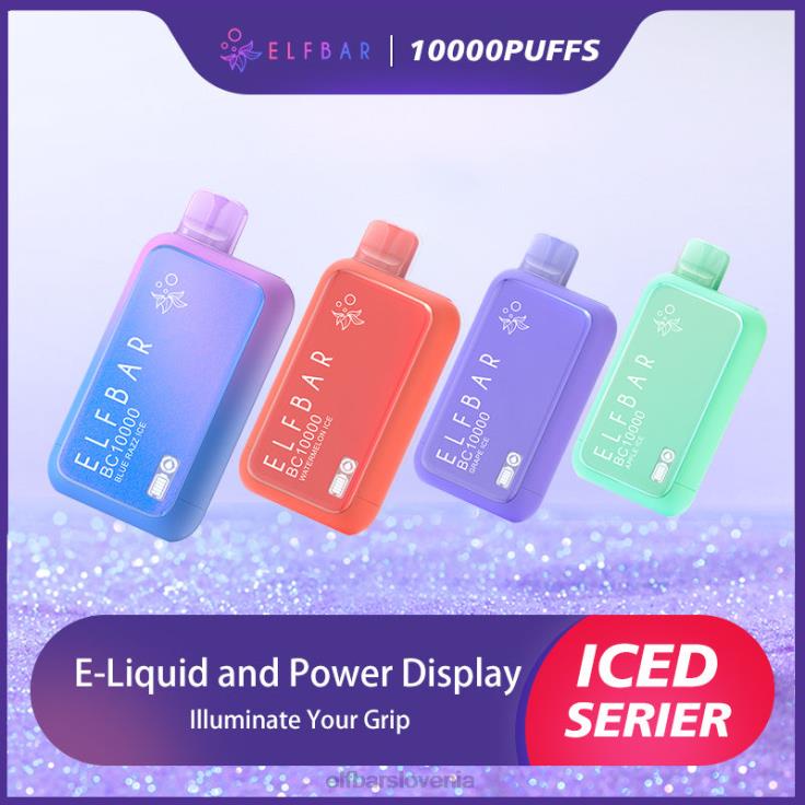 ELFBAR najboljši okus za enkratno uporabo vape serije bc10000 ice modri razz led 80DD61